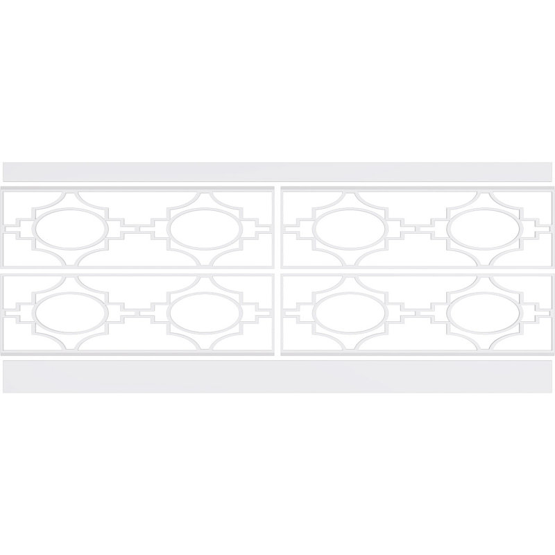 Ensemble de lambris en gypse et PVC, H 36 po x l 94,5 po x P 0,625 po