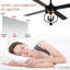 Ventilateur de plafond Kahliel 48 po en bois massif style ferme avec lumière et télécommande, moteur CC réversible à 6 vitesses, ventilateur de plafond rustique avec cage pour chambres à coucher-507768118-507656236