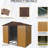 8ft X 4ft Metal Storage Shed With Air Flow Function - Coffee For Backyard Weather- Patio Area-118823226