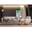 Élégant canapé-lit 3 places, beige, 90,6 po x 37,4 po x 30,3 po | Structure en bois de hêtre et en carton, tissu 100% polyester | Convertible avec mécanisme de dossier pivotant, facile à nettoyer et à entretenir | Parfait pour les salons et les espaces invités-887826259