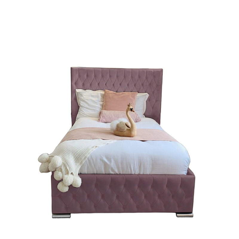 Tharpe Upholstered Bed Frame   , Lilac Purple, Super King (6')