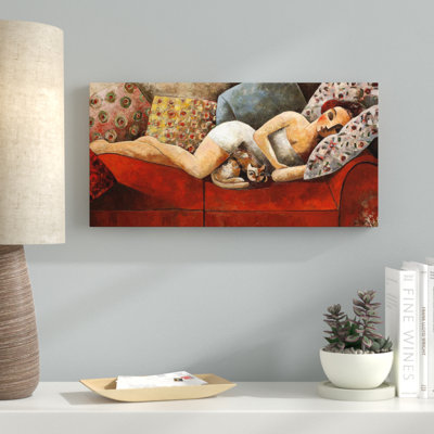 « siesta », reproduction de peinture à l’huile sur toile tendue