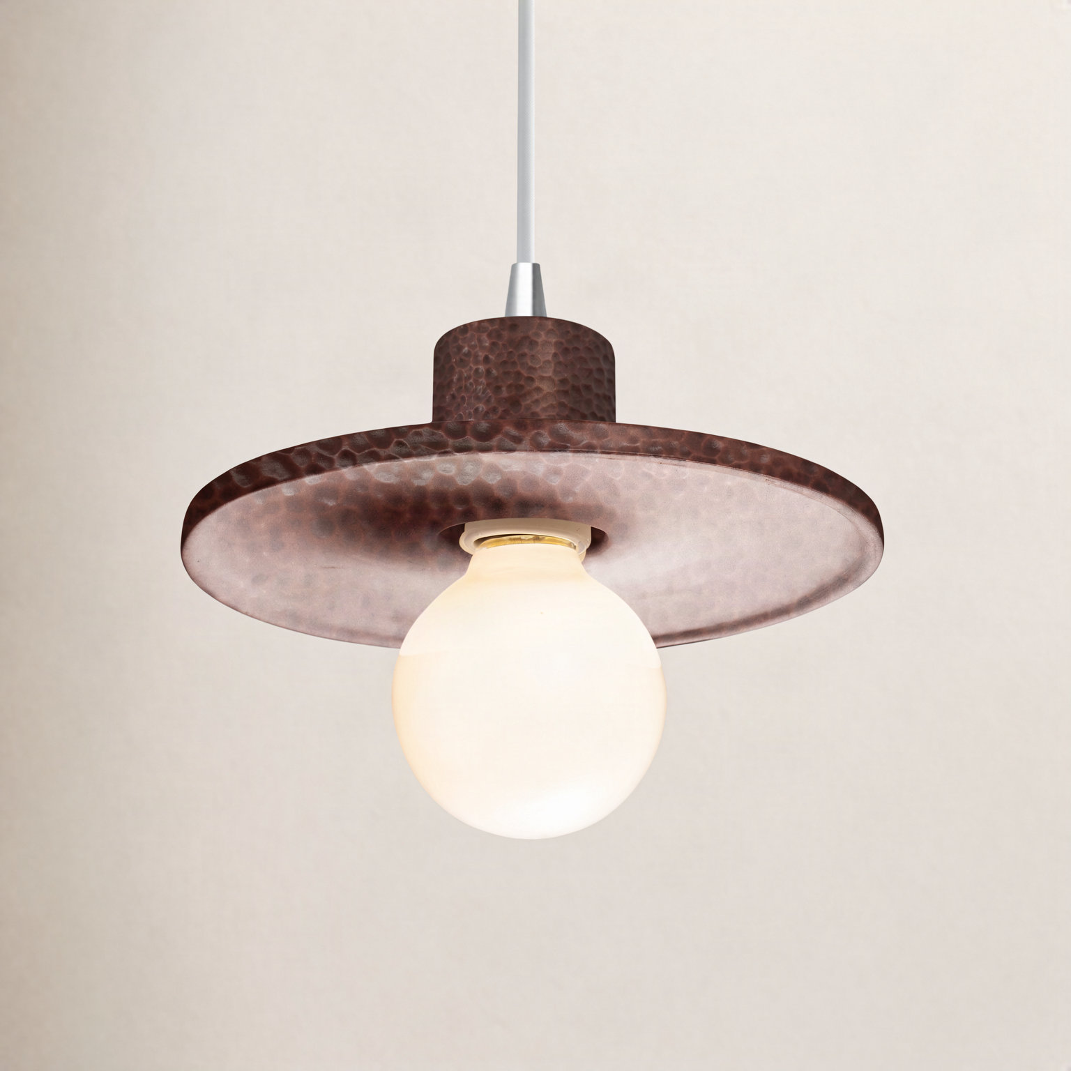 Leni Dimmable 1 - Light Pendant, Real Rust, Polished Chrome