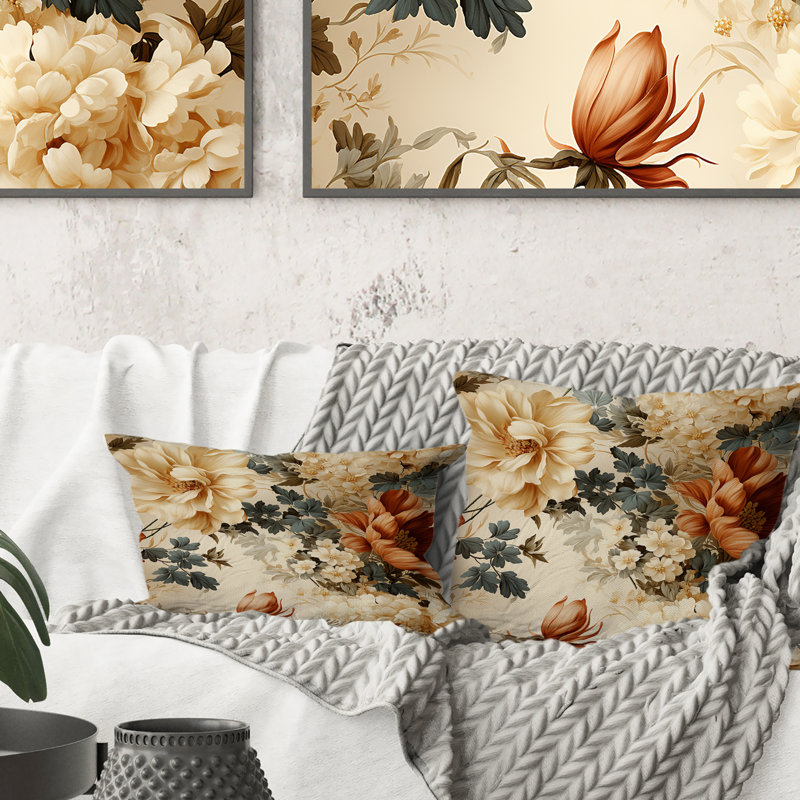 Floral Throw Pillow