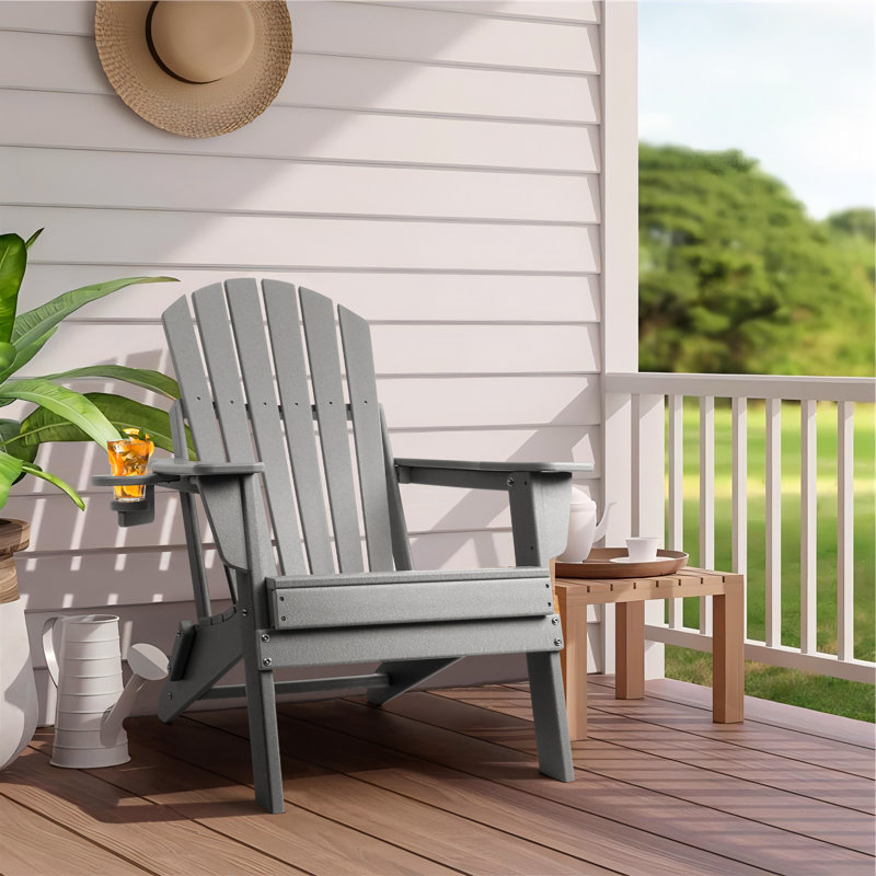 Chaise Adirondack pliante Uniopolis, Gris