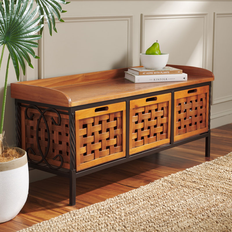 Hochstetler Storage Bench, Honey Oak