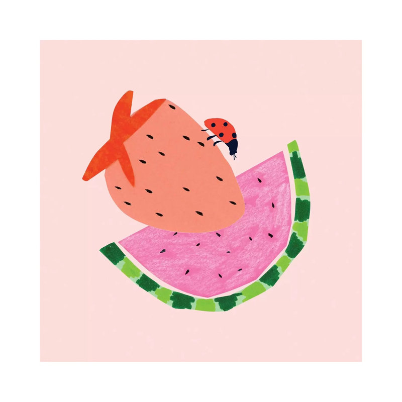 Strawberry Fields I by Blanckslate - Wrapped Canvas Gallery-Wrapped Canvas Giclée, 30.48 cm H x 30.48 cm W