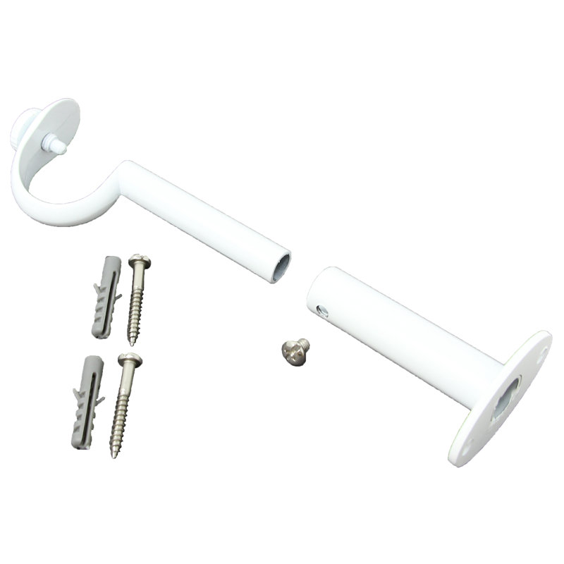 Support de rideau en zinc Pesina, Blanc lustré
