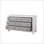 Commode Katia gris rustique et blanc vieilli