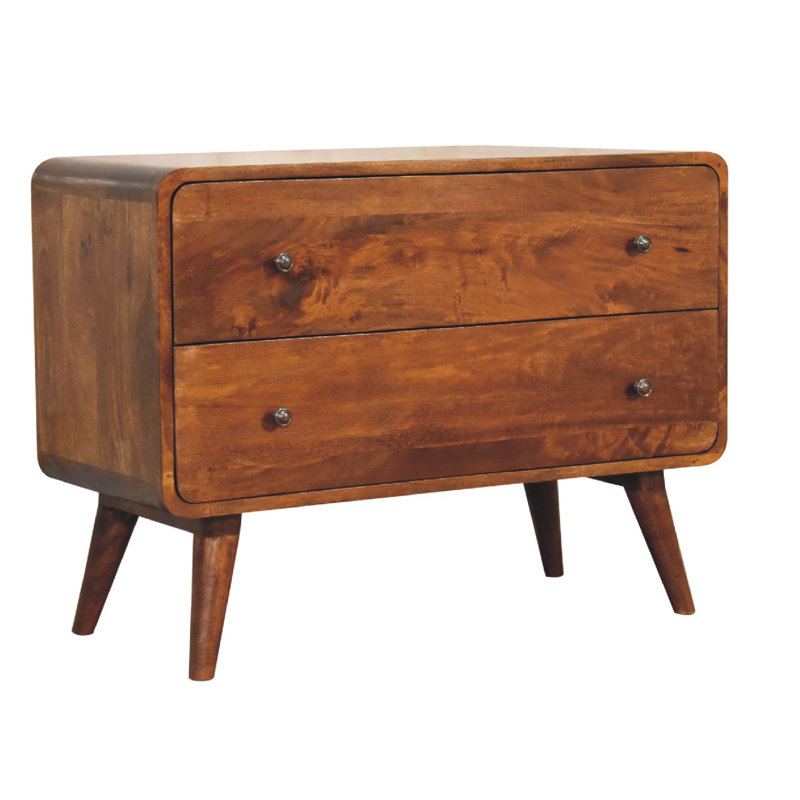 Dolphus Solid Wood 2 - Drawer Standard Accent Chest