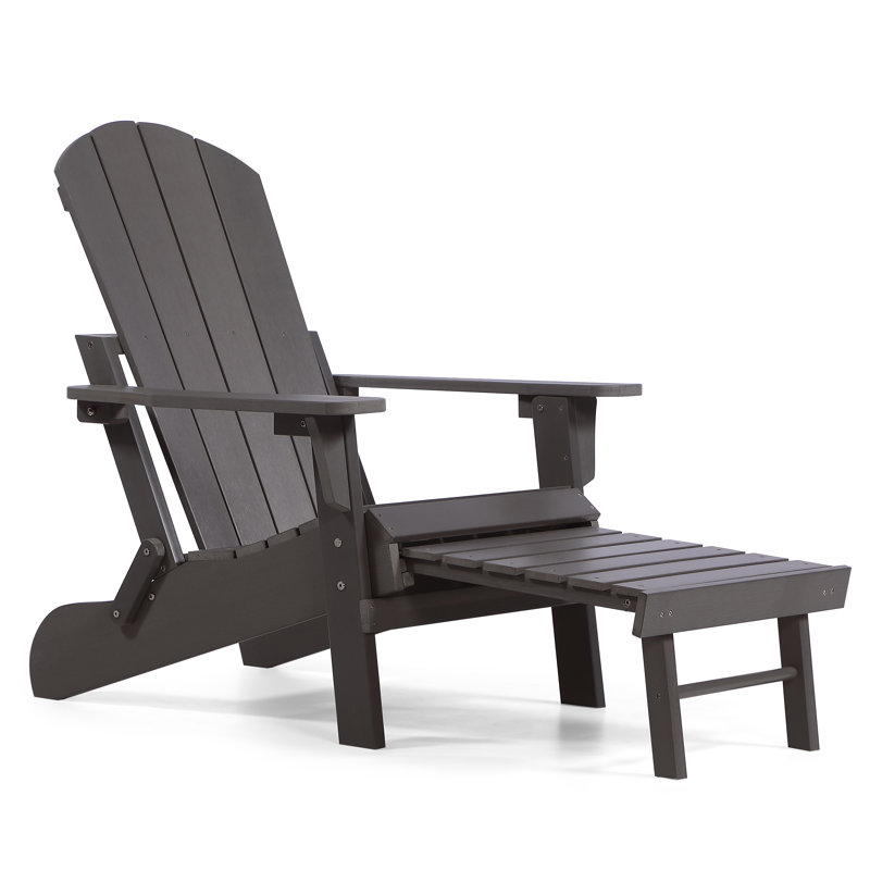 Chaise Adirondack pliante Hurley Morphew, Taupe