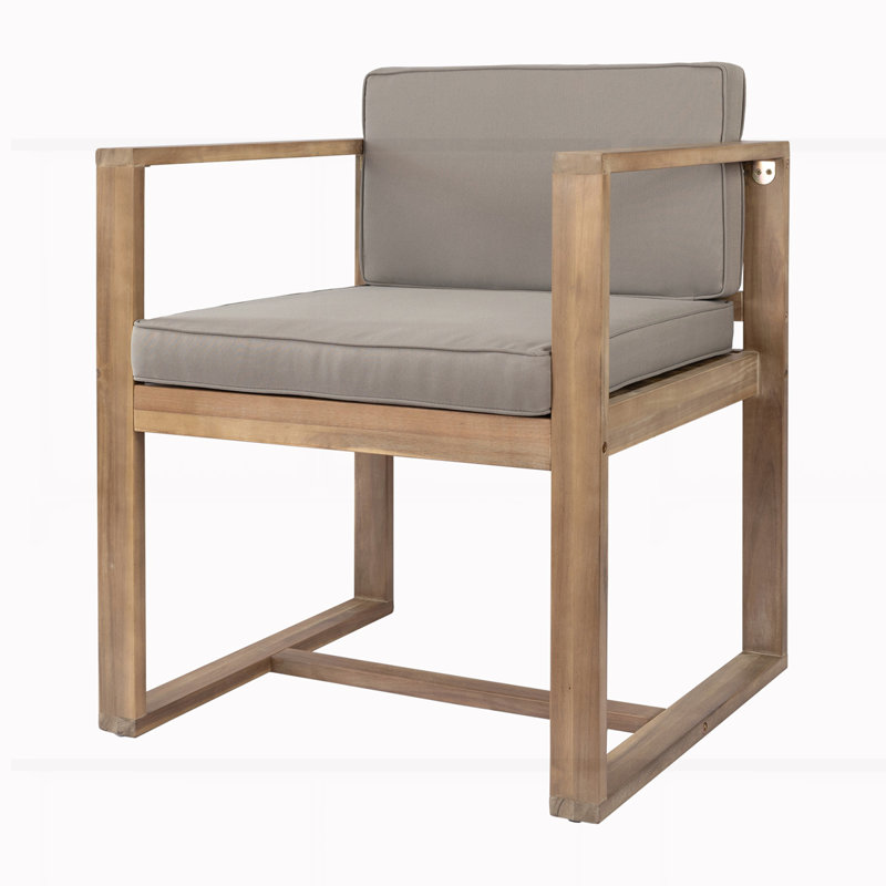 Chaise de salle à manger moderne, Gris, Marron clair