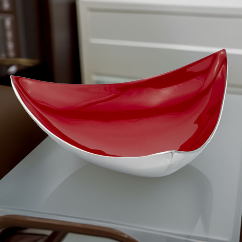 Leolar Tray - Black Enamel, Red