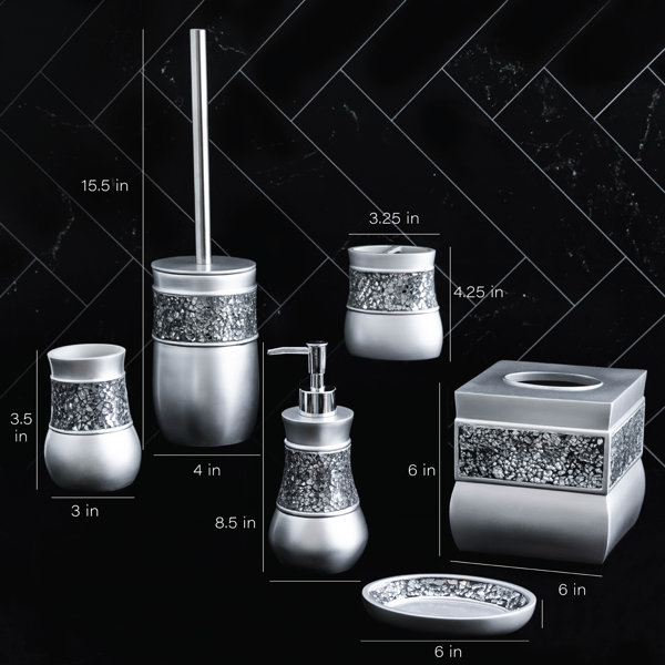 Creative Scents 6 Piece Bathroom Accessory Set & Reviews