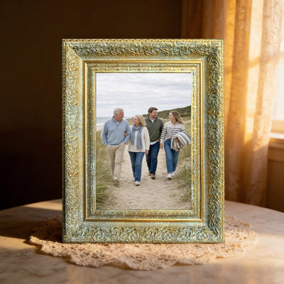 Antique Gold 1PC Refined Picture Frame for 5" x 7" Photos and Pet Photo Display