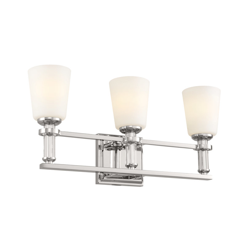 Burnita Dimmable Vanity Light, Polished Nickel, 3