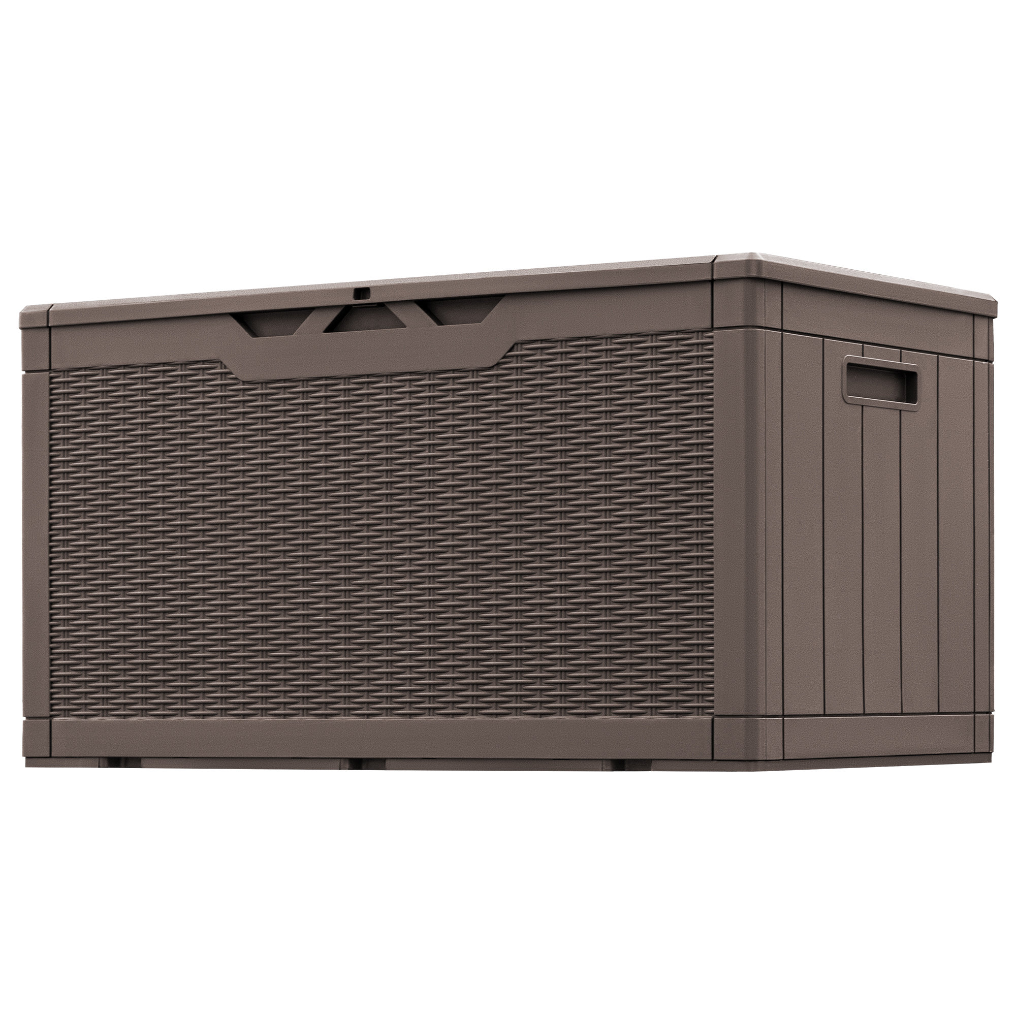 Furmax 100 Gallon Plastic Lockable Deck Box in Black & Reviews | Wayfair