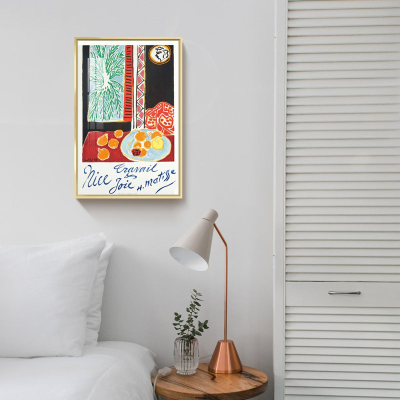 Matisse, reproduction d'art, H 16 po x l 12 po x P 1,3 po, Cadre doré