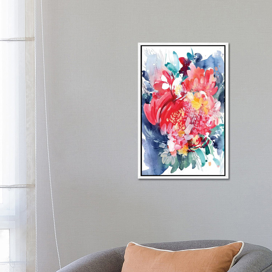 Floral Hug von CreativeIngrid - Galerie-verpackte Leinwand Giclée