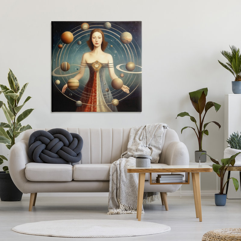 Galactic Orbits Woman Canvas, design by Sasha