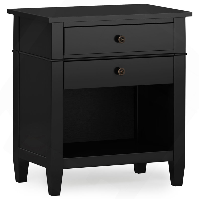Carlton - Table de chevet - Noir, Noir