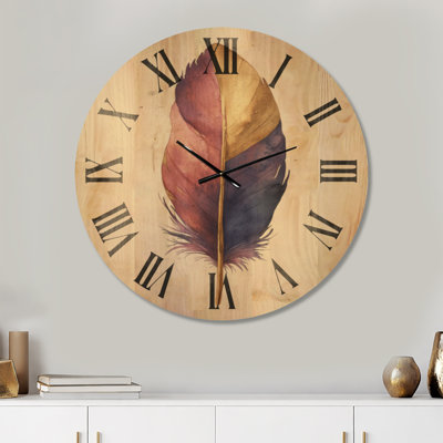 Très grande horloge murale en bois Glam Spiritual