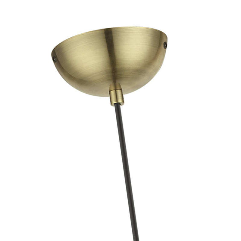 1 - Light Single Pendant, Antique Brass/White, Antique Brass/Polished Brass