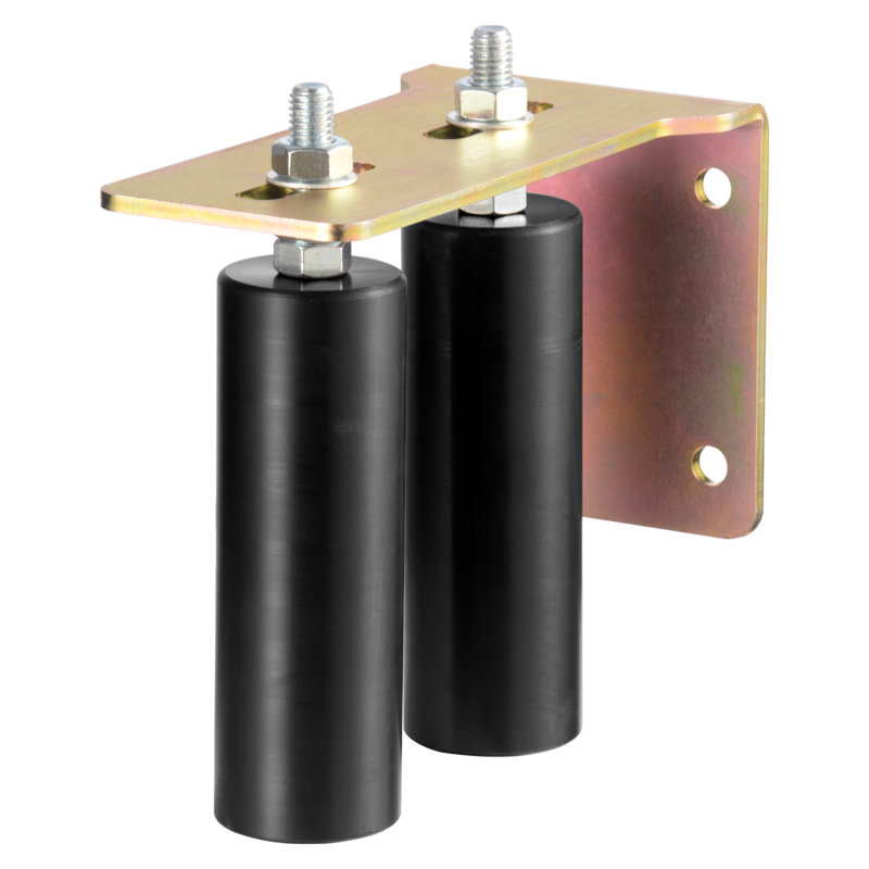Black Steel Sliding Gate Kit with Dual Nylon Rollers