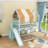 House Bed With Canopy And Bookshelves-606687219