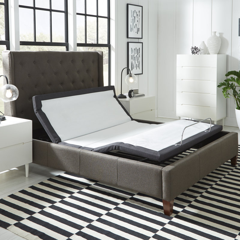 15-inch Adjustable Bed Base with Pillow Tilt, Massagable, Wireless Control, USB Charging Ports, Full