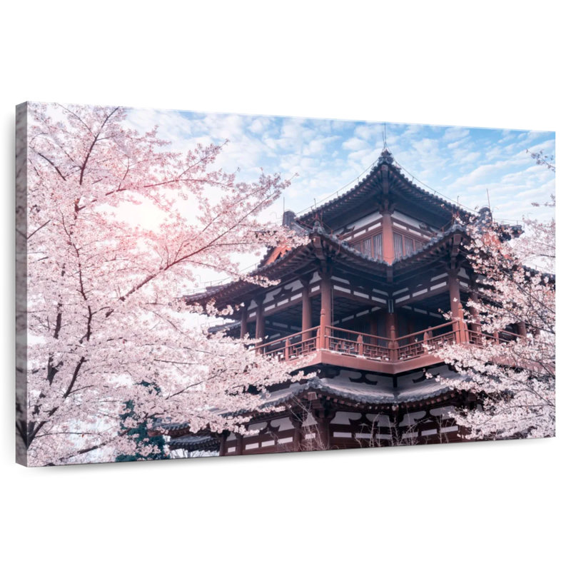 Adella Qinglong Temple Sakura, 24" H x 36" W