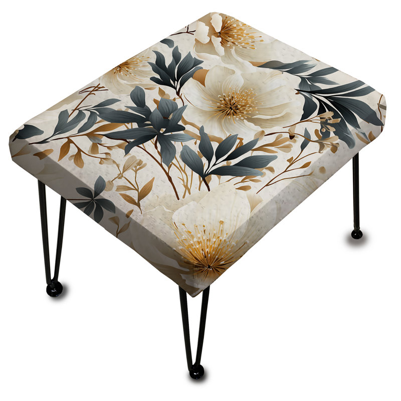 Repose-pieds Coastal Tranquil Florals Collage Unveile IV - Floral