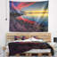 Mélange de couleur de mer au coucher de soleil tapisserie avec accessoires suspendus inclus-28489924