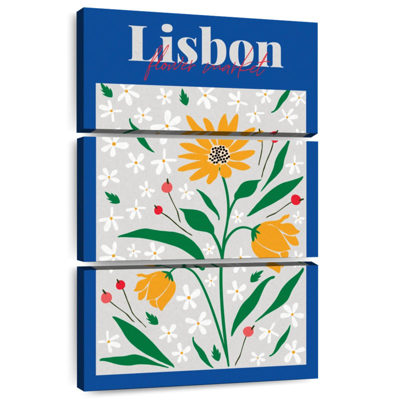 Affiche du marché aux fleurs Harnek Lisbon, H 32 po x l 20 po