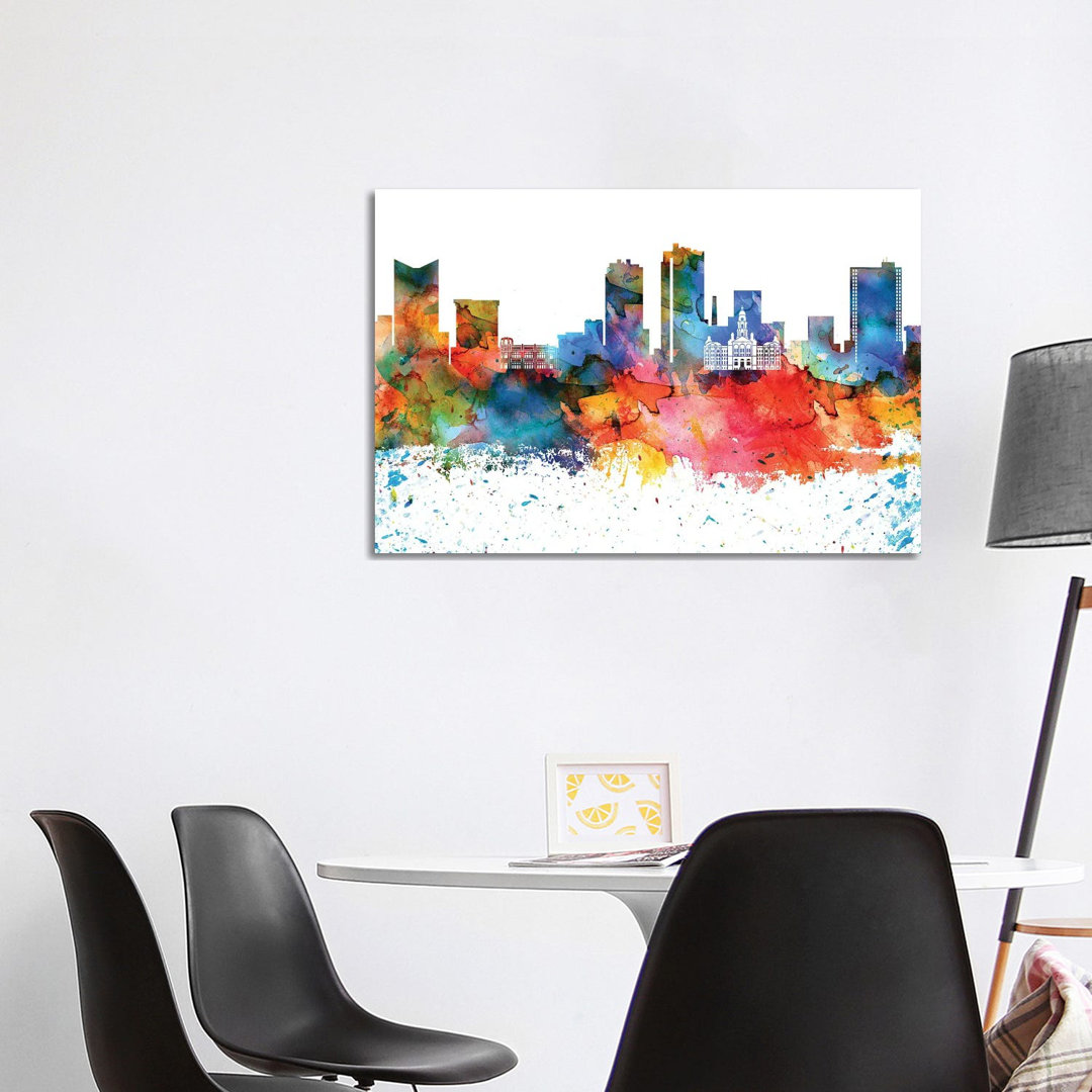 Fort Worth Skyline by WallDecorAddict - Wrapped Canvas Painting