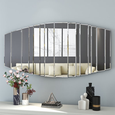 55X110CM Wall Mirror Curved Flat Splicing Accent Mirror