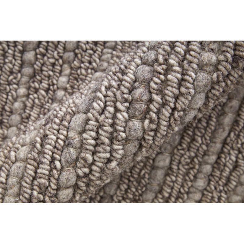 Herrick Hand Woven Wool Area Rug in Brown, Rectangle 2' x 3'