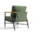 Dajauna Midcentury Modern Upholstered Metal Frame Chenille Arm Accent Chair-723415761