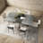 Retro Rectangular Extendable Dining Table With Storage Box, Sturdy Iron Base And Durable Triamine Top For Flexible Everyday Use.-2027384282