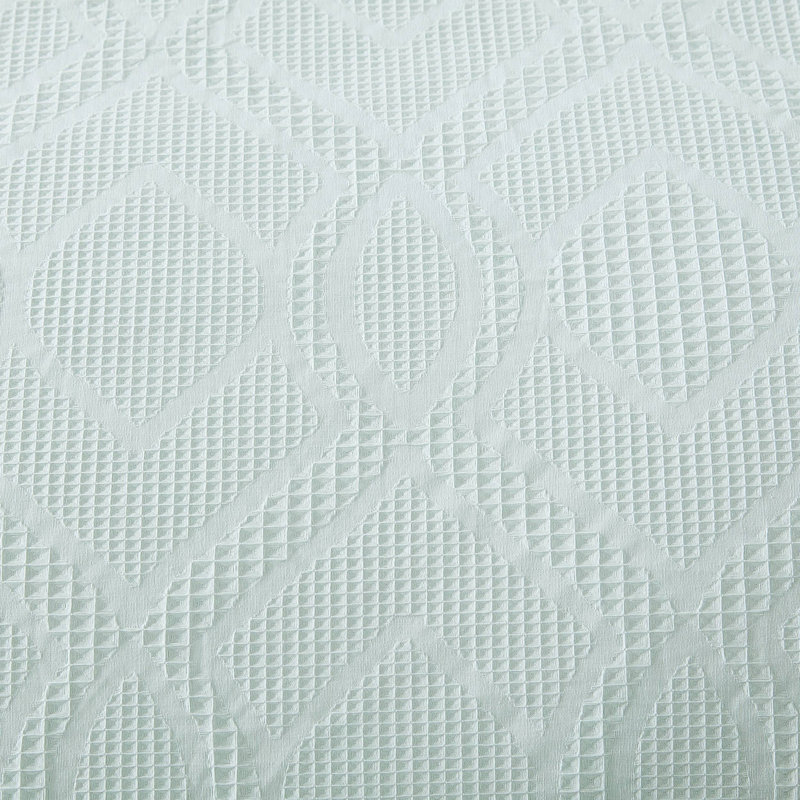 Serene Oasis Textured Waffle King Comforter Set in Vibrant Orange