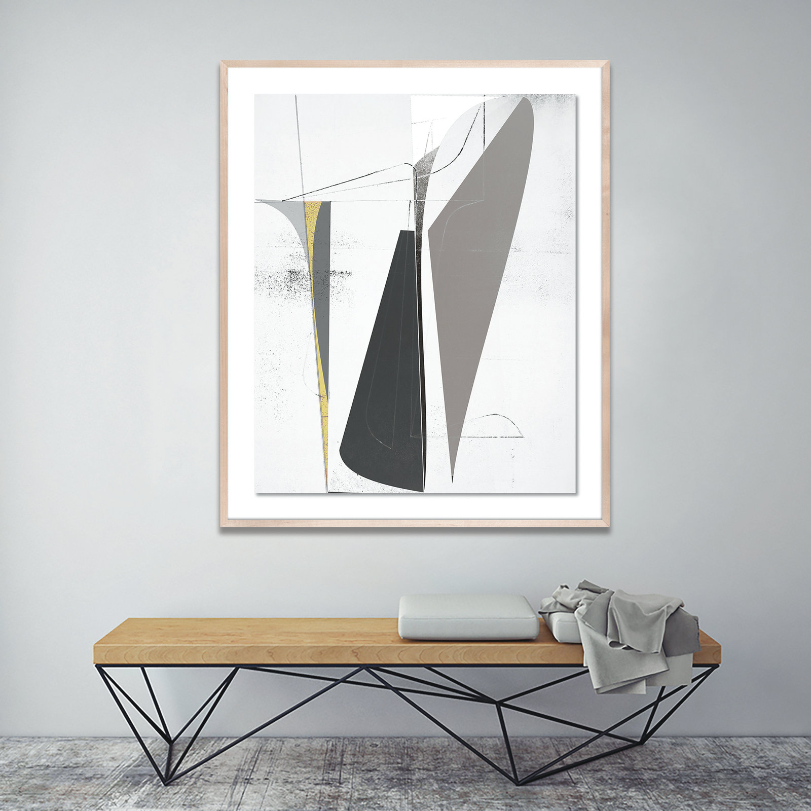 Bangbouh Studio "Ando" Print, Natural, 60" H x 49" W x 2.5" D