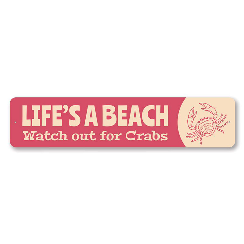 Drôle de panneau de plage en aluminium, H 4 po x l 18 po x P 0,04 po