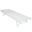 Chaise en maille blanche - Structure en aluminium rouille pour bronzer en plein air et relaxer au bord de la piscine