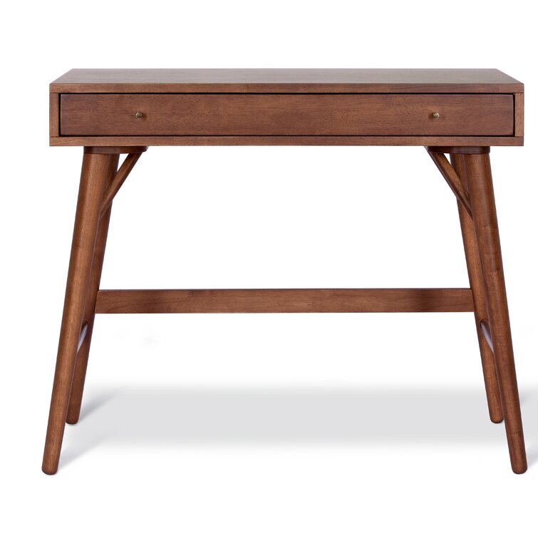 Lundquist Solid Wood Desk George Oliver Color: Brown