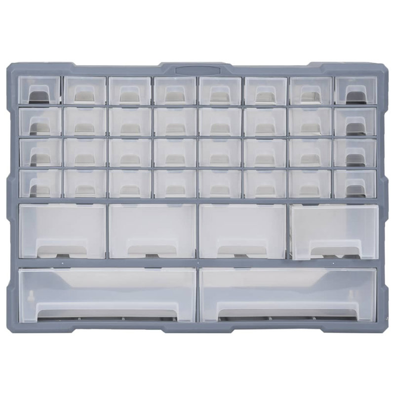 Multi-drawer Organiser with 38 Drawers 52x16x37,5 cm, Grey