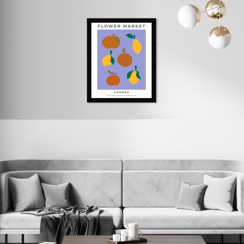 Modern Apples And Lemons by Oliver Gal, Black, 22" H x 18" W