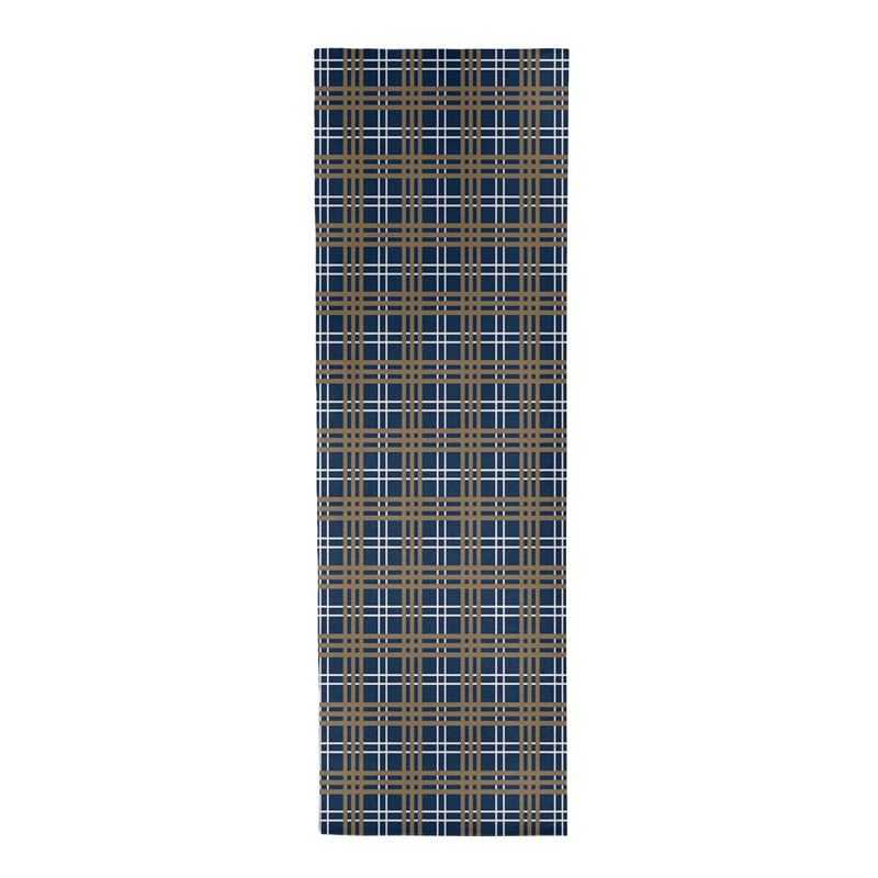Tapis à carreaux bleu, Tapis de couloir 2 pi 6 po x 8 pi