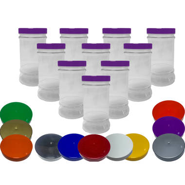 Spherical Style Plastic 650ml Storage Jar (Set Of 10) Symple Stuff Colour: Gold