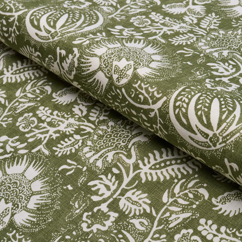 Pomegranate Print Fabric, Olive