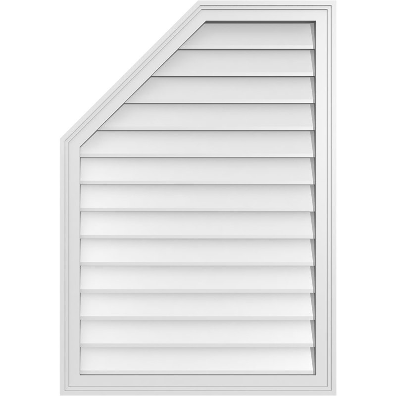 Évent en demi-octogone supérieur à montage en surface Signature, H 40 po x l 28 po x P 1,5 po